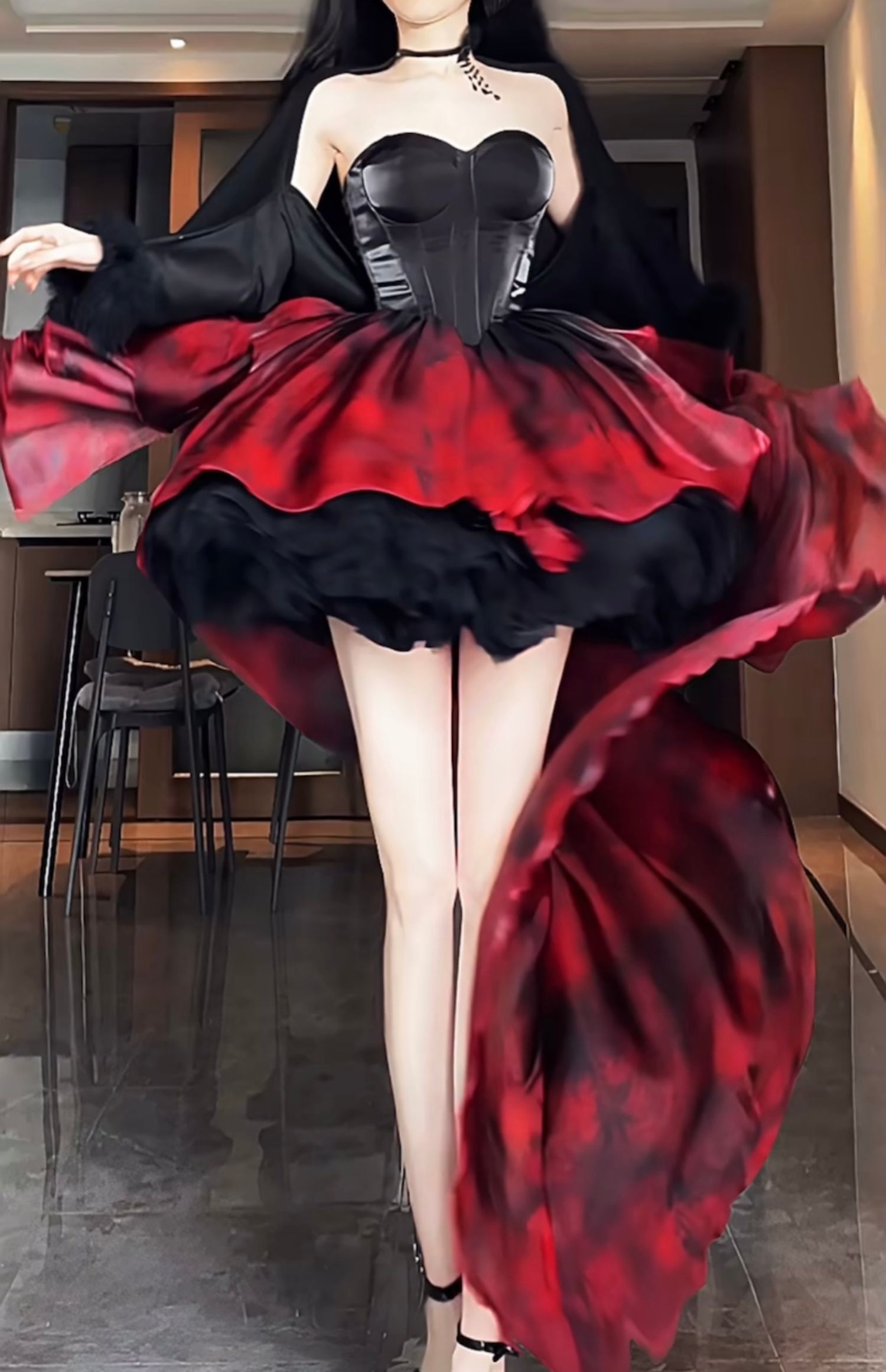 Ball Gown Party Dress Lolita Dress Christmas Dress Burgundy Birthday Dresses