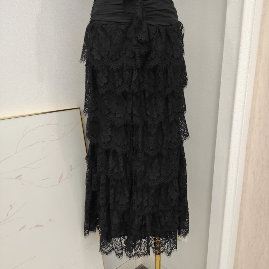 Simple Sheath Square Neckline Lace Black Holiday Dress Birthday Dresses Birthday Outfits