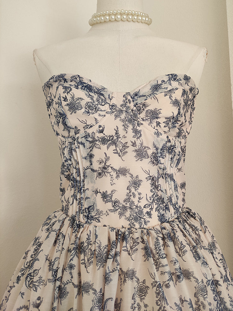 Sexy A line Sweetheart Floral Holiday Dress Travel Vacation Dresses Birthday Dress