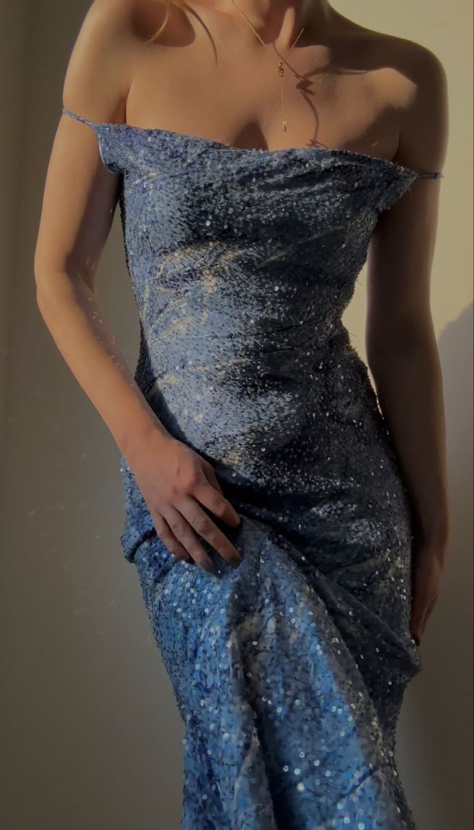 Unique Spaghetti Straps Sequins Beaded Sheath Evening Dress Long Party Prom Dress
