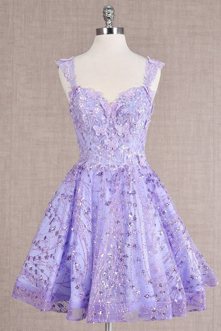 Pretty Gold Lace Butterfly Appliques Short Homecoming Dress Formal 20th Birthday Party Dress