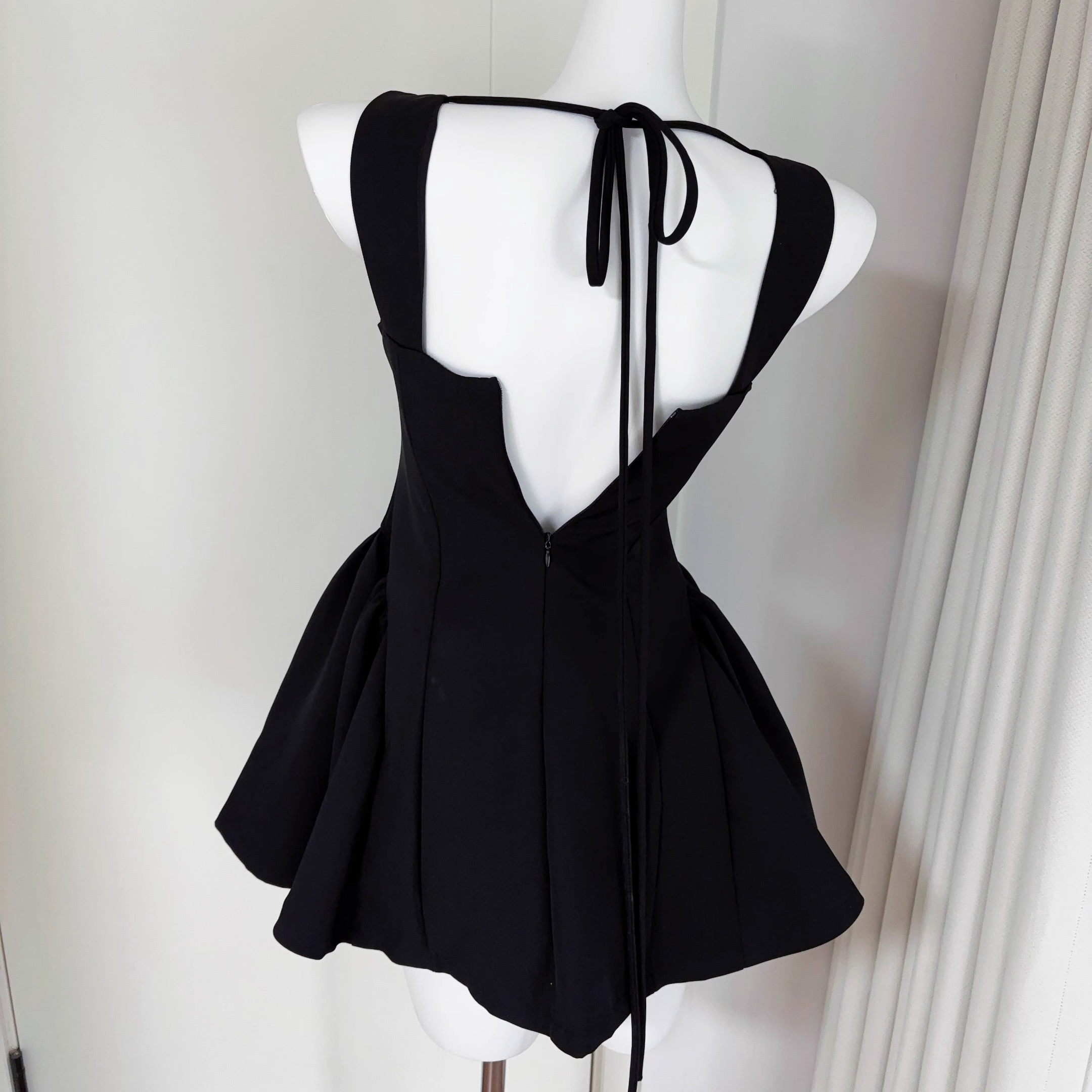 Black A Line Sleeveless Short Birthday Dress Cocktail Dress