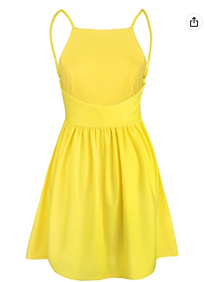 Women Sexy Spaghetti Strap Party Dress Open Back Homecoming Dress Back to School Dress