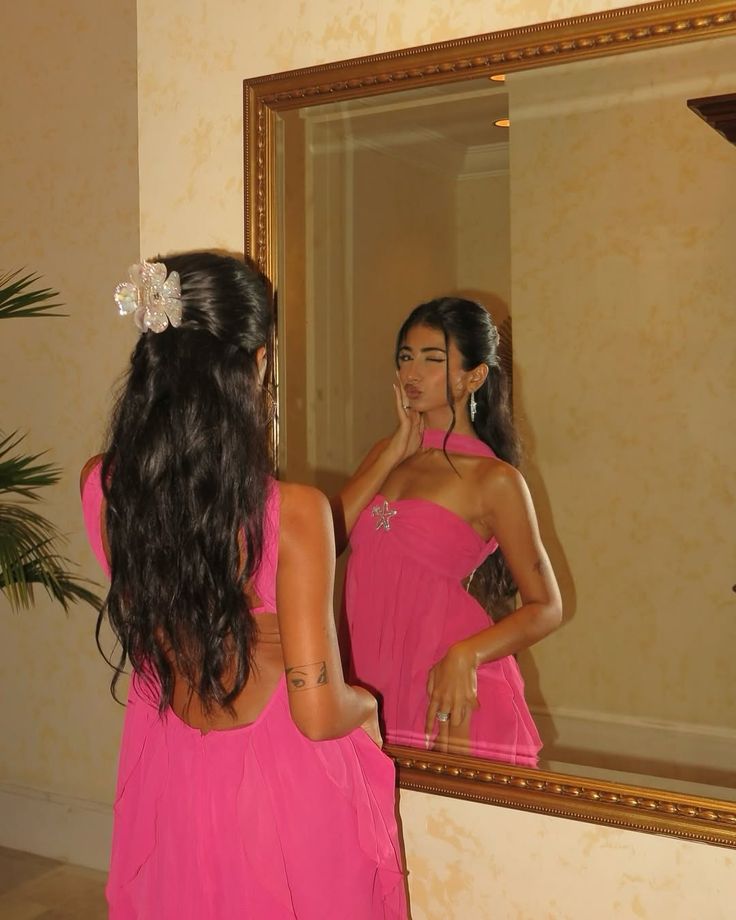 Sexy Rose Pink Halter Tube Chiffon Irregular Skirt Birthday Party Homecoming Dress