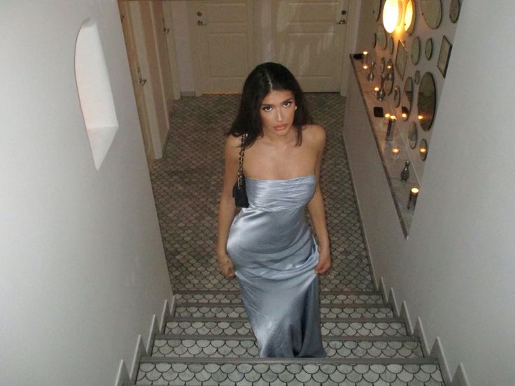 Elegant Gray Slim Strapless Satin Long Prom Dress Evening Dress