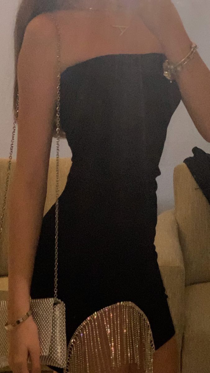 Simple Black Tassel Irregular Tight Hip Birthday Skirt Homecoming Dress