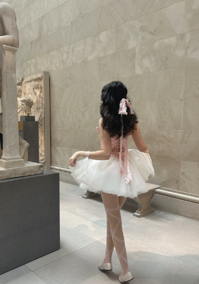 Sweet Ballet Sleeveless Lace Pattern Bow A-line Tulle 16th Birthday Homecoming Dress