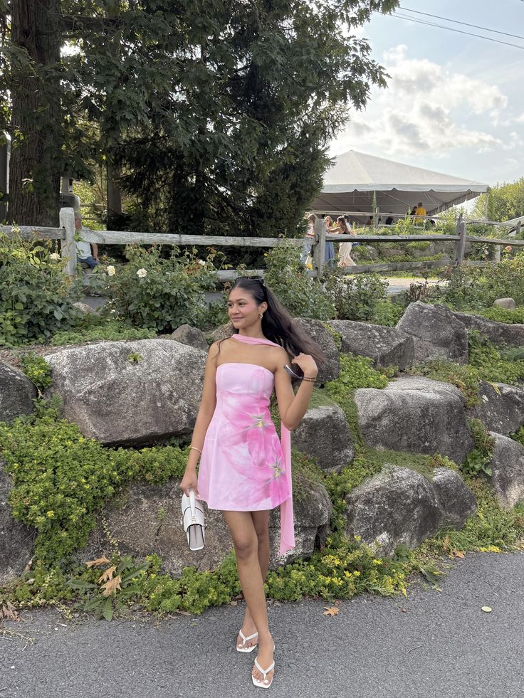 Sweet Printed Tube Top With Ribbon A-line 16th Birthday Homecoming Dress