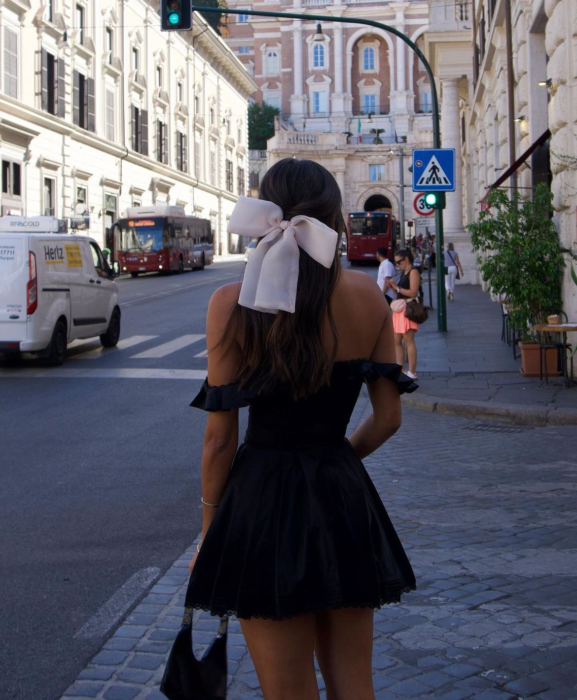 French Retro Black One-shoulder Lace A-line Birthday Party Homecoming Dress