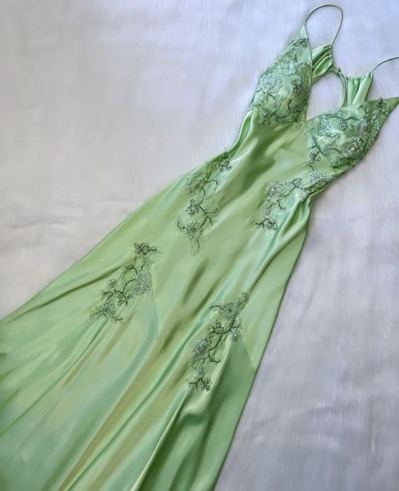 Vintage Mermaid Spaghetti Straps Backless Long Prom Dress Evening Dress Formal Dress