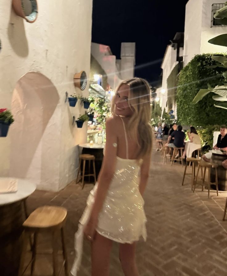Sparkling White Sequined Spaghetti Strap Waisted 17th Birthday Homecoming Dress