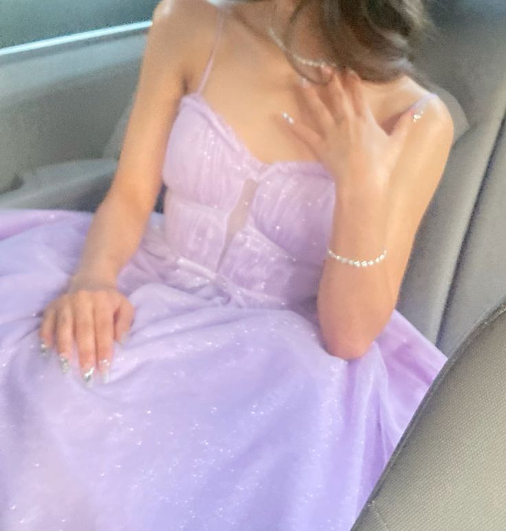 Elegant Purple A-line Spaghetti Strap Sequined Tulle Long Prom Dress Evening Dress Bridesmaid Dress