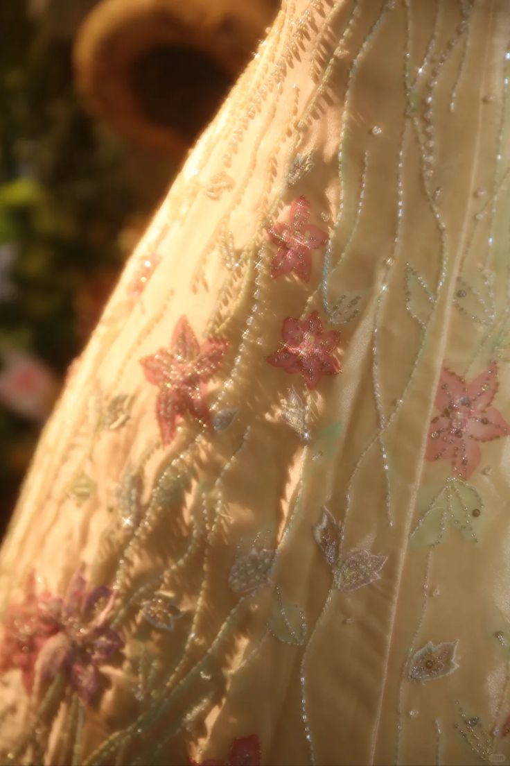 Vintage Yellow A-line Spaghetti Strap Beaded Floral Satin Long Prom Dress Evening Dress