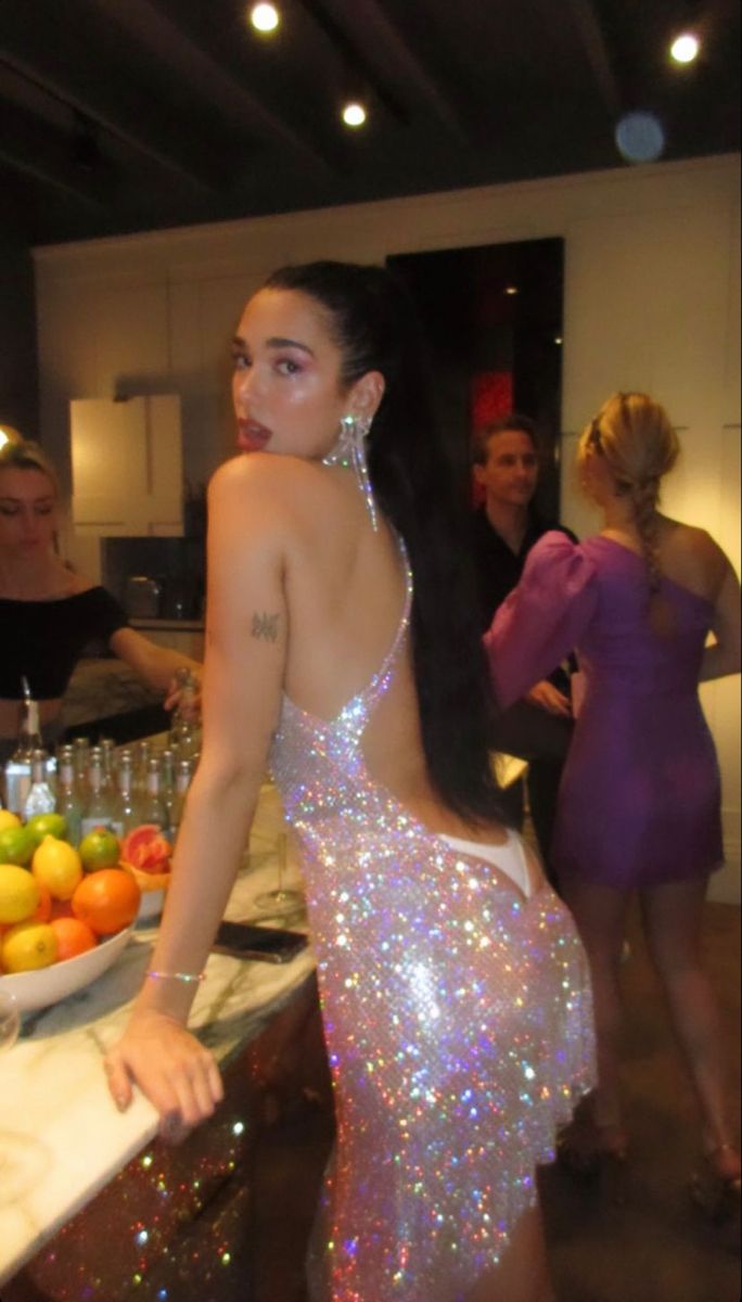 Colorful Sequined Backless Halter Neck Irregular Party Birthday Dress