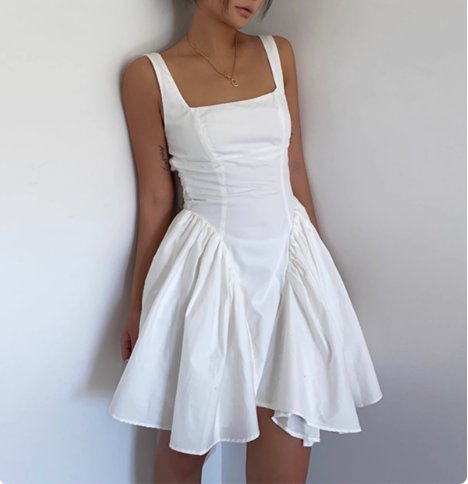 Cute Butterfly Backless Square Neck Waist Backless 17th Birthday Homecoming Dress