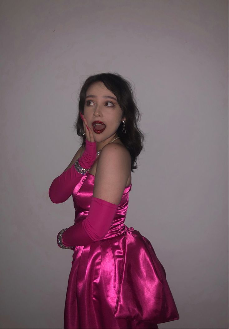 Cute Hot Pink Bandeau Satin Bow 17th Birthday Homecoming Dress