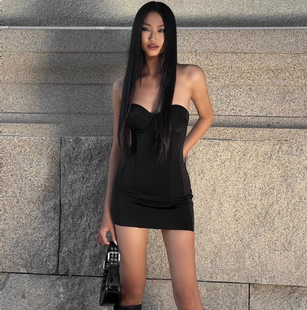 Sexy Sweetheart Neckline Fishbone Backless Strappy Hip 17th Birthday Homecoming Dress