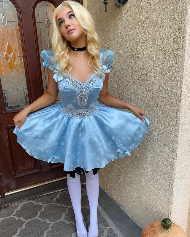 Sweet Blue Tulle Puff Sleeve Rhinestone Satin 16th Birthday Homecoming Dress