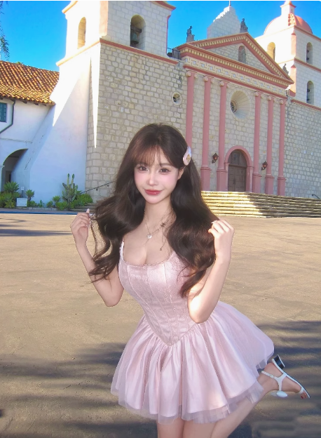 Sweet Sling Backless Bow A-line Fluffy Lace Birthday Dress Homecoming Dress