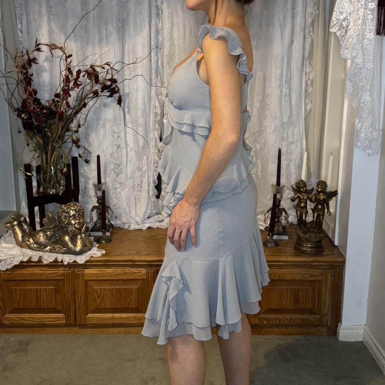Elegant Light Blue Multi-layered Ruffled Chiffon 17th Birthday Homecoming Dress