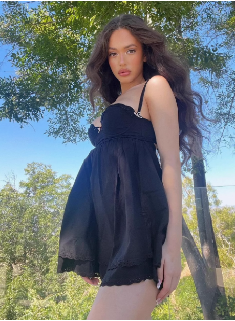 Sweet Black Suspender Lace Waist 19th Birthday Homecoming Dress