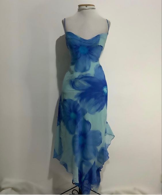 Flowy Chiffon Printed Strapless 19th Birthday Homecoming Dress