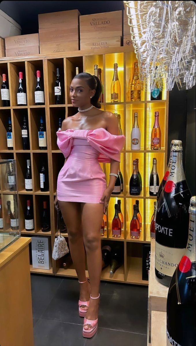 Cute Pink Bow One Shoulder Slim Fit Hip 17th Birthday Homecoming Dress