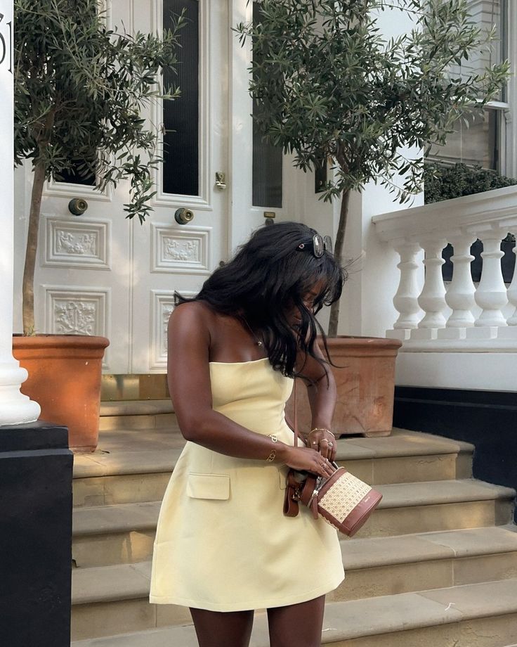 Sweet Light Yellow Tube Top A-line 17th Birthday Homecoming Dress