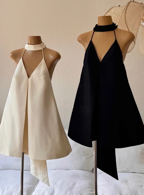 Sweet Halter Neck Sexy Backless Birthday Short Skirt Homecoming Dress
