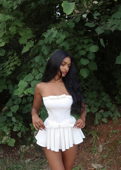 Sweet White Tube Top Bow Waist Mini 17th Birthday Homecoming Dress