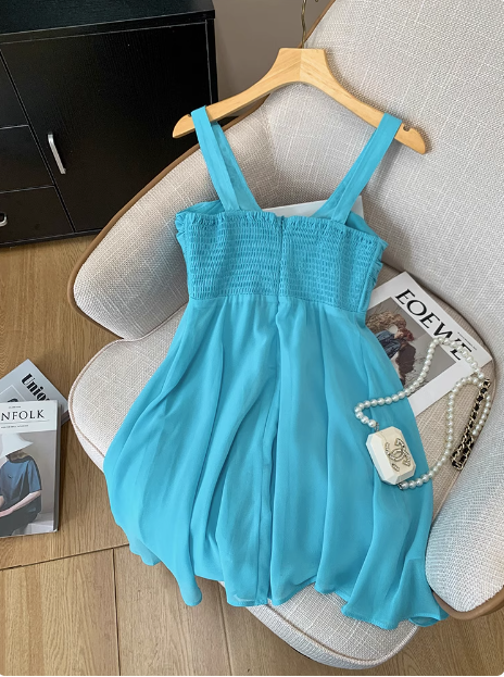 Pretty U-neck Halter Chiffon Birthday Short Dress Homecoming Dress