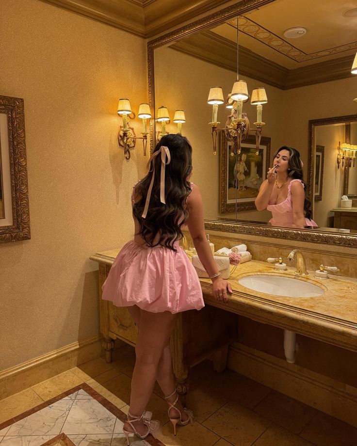 17-year-old Princess Pink Suspender Low-cut Puffy Birthday Dress Homecoming Dress