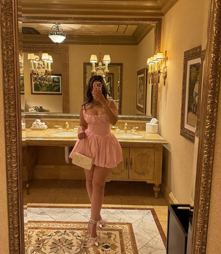 17-year-old Princess Pink Suspender Low-cut Puffy Birthday Dress Homecoming Dress