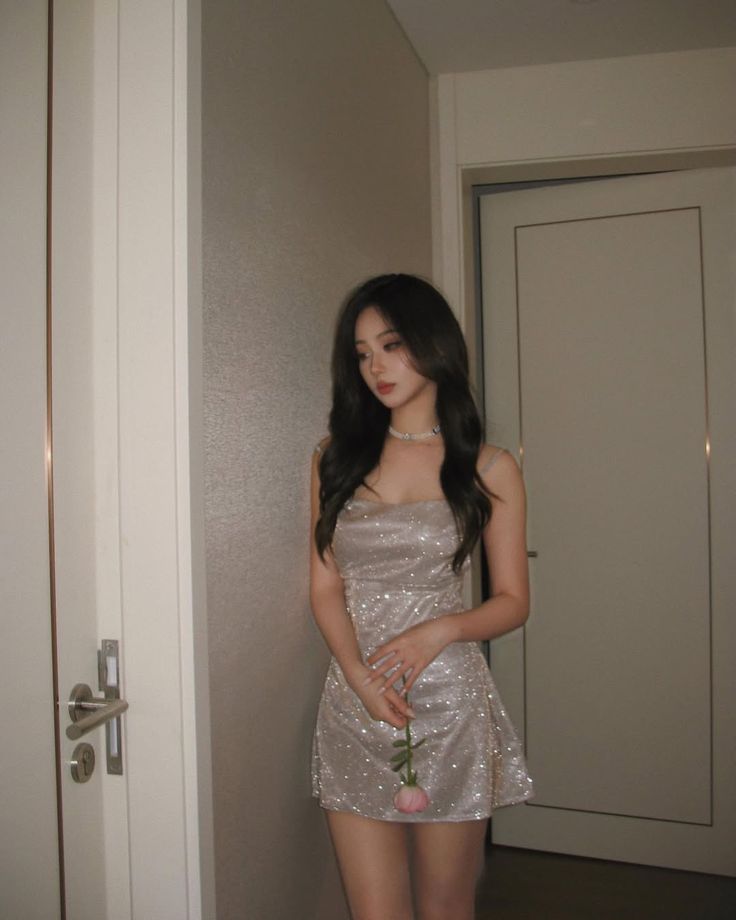 Galaxy Glitter Silver Strap Backless Birthday Dress Homecoming Dress