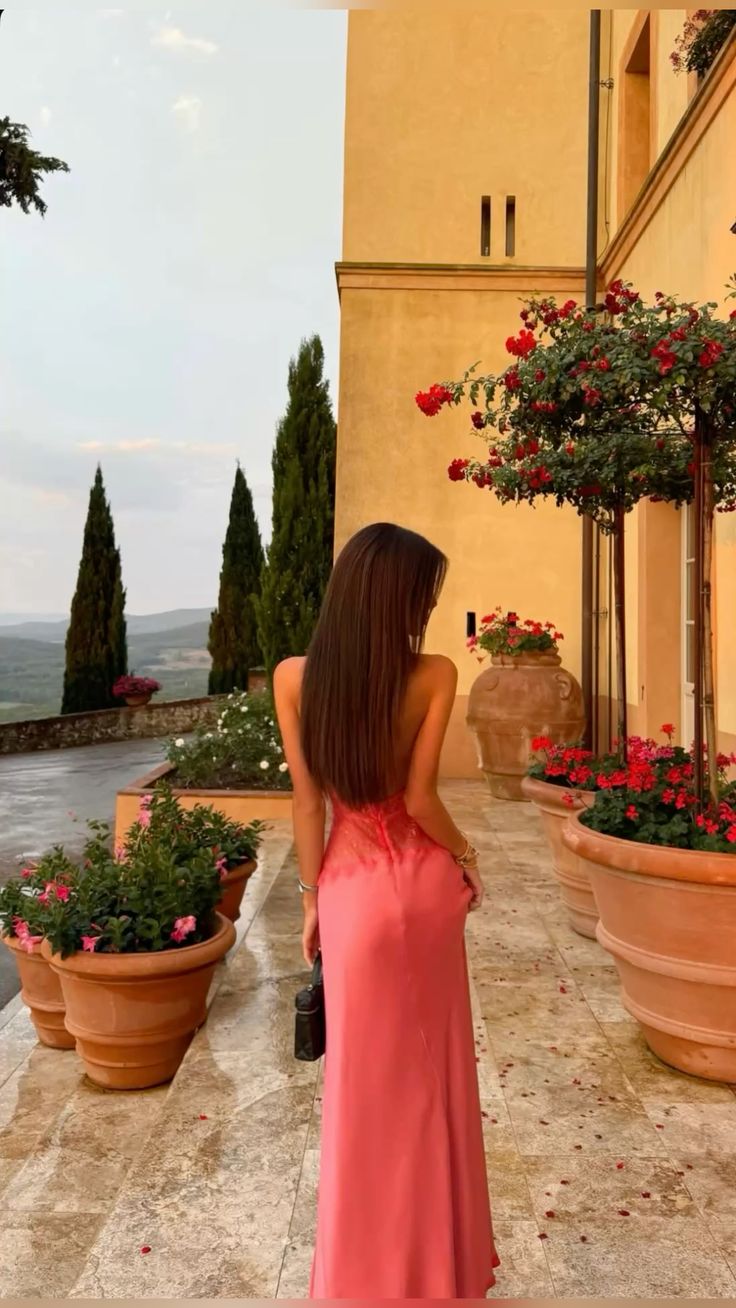 Sexy And Elegant Rose Pink Fitted Halter Neck Backless Lace Satin Long Prom Dress Evening Dress