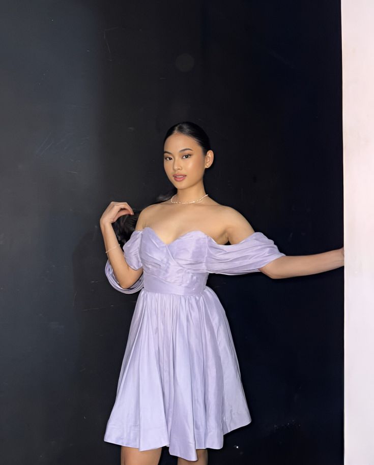 Elegant Lavender One-shoulder Satin A-line Birthday Party Homecoming Dress