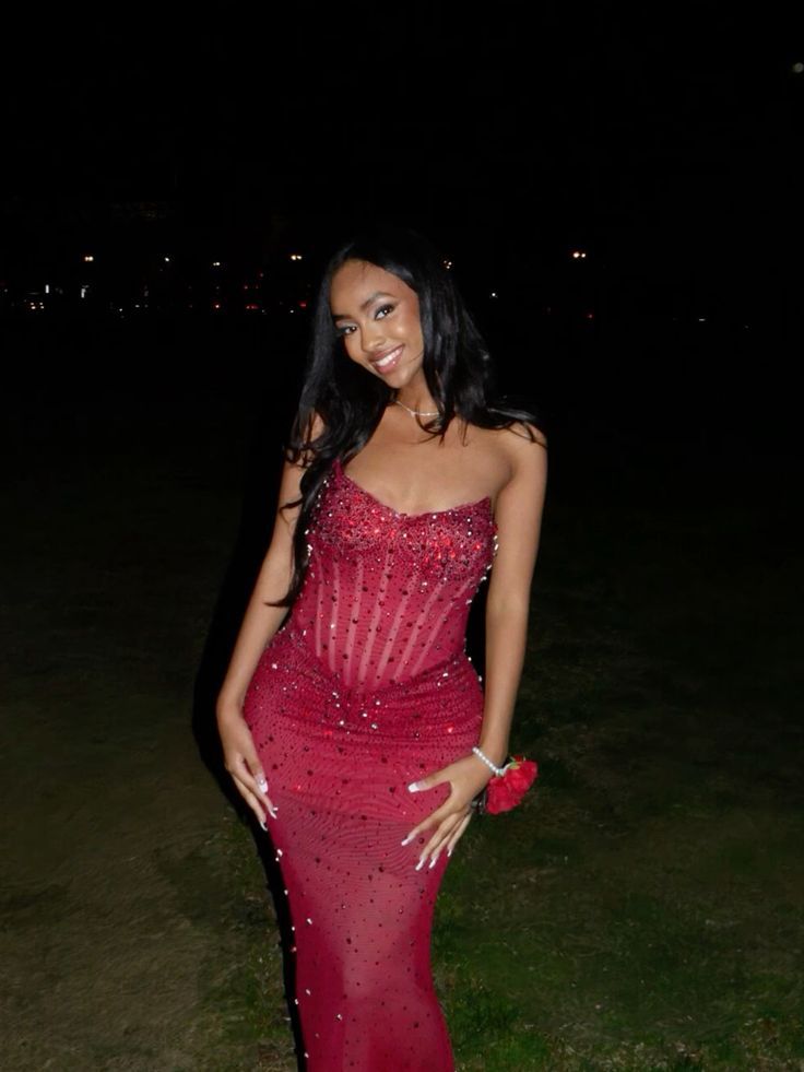 Sexy Burgundy Mermaid Sequin Sheer Tulle Long Prom Dress Evening Dress