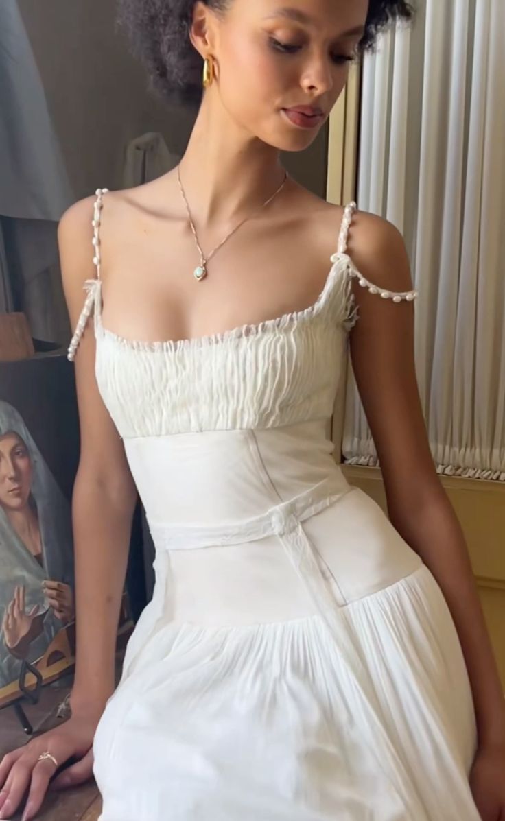 Vintage Elegant Ivory A-Line Spaghetti Strap Square Neck Tulle Long Prom Dress Evening Dress