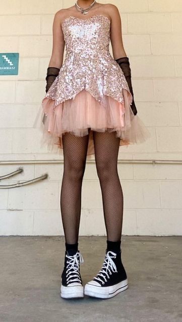Sweet Pink Sequins with Tulle A-line Birthday Party Homecoming Dress