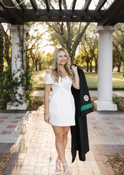 Elegant White One-shoulder Waist Satin Graduation Dress Homecoming Dress
