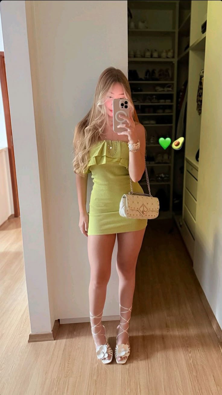 Sweet Green Tube Top Ruffled Slim Hip Short Birthday Dress Homecoming Dress