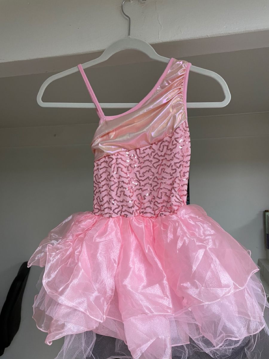Dreamy Pink One-shoulder Sequined Multi-layered Tulle Mini Short Birthday Dress Homecoming Dress