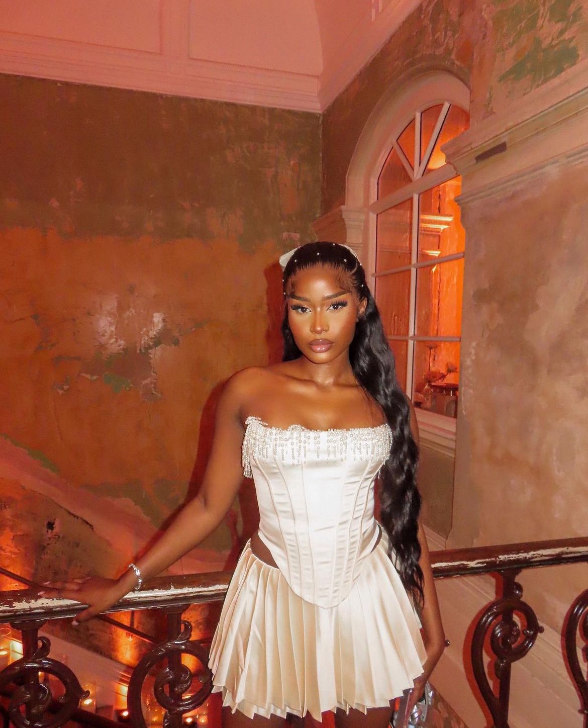 Elegant Ivory Tube Top Tassel Corset Satin Pleated 17th Birthday Homecoming Dress