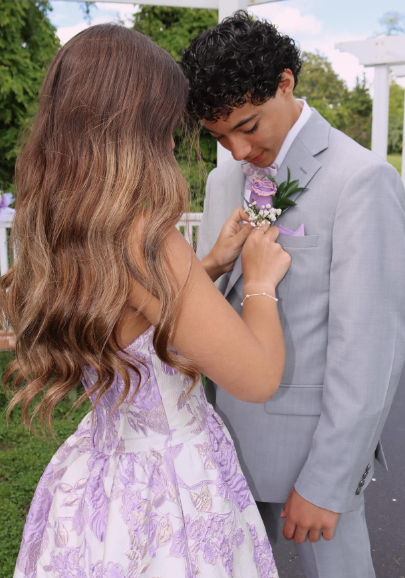 Dreamy Purple White Jacquard Strapless A-Line Rose Embroidery Satin Long Prom Dress Evening Dress