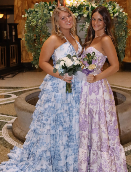 Dreamy Purple White Jacquard Strapless A-Line Rose Embroidery Satin Long Prom Dress Evening Dress