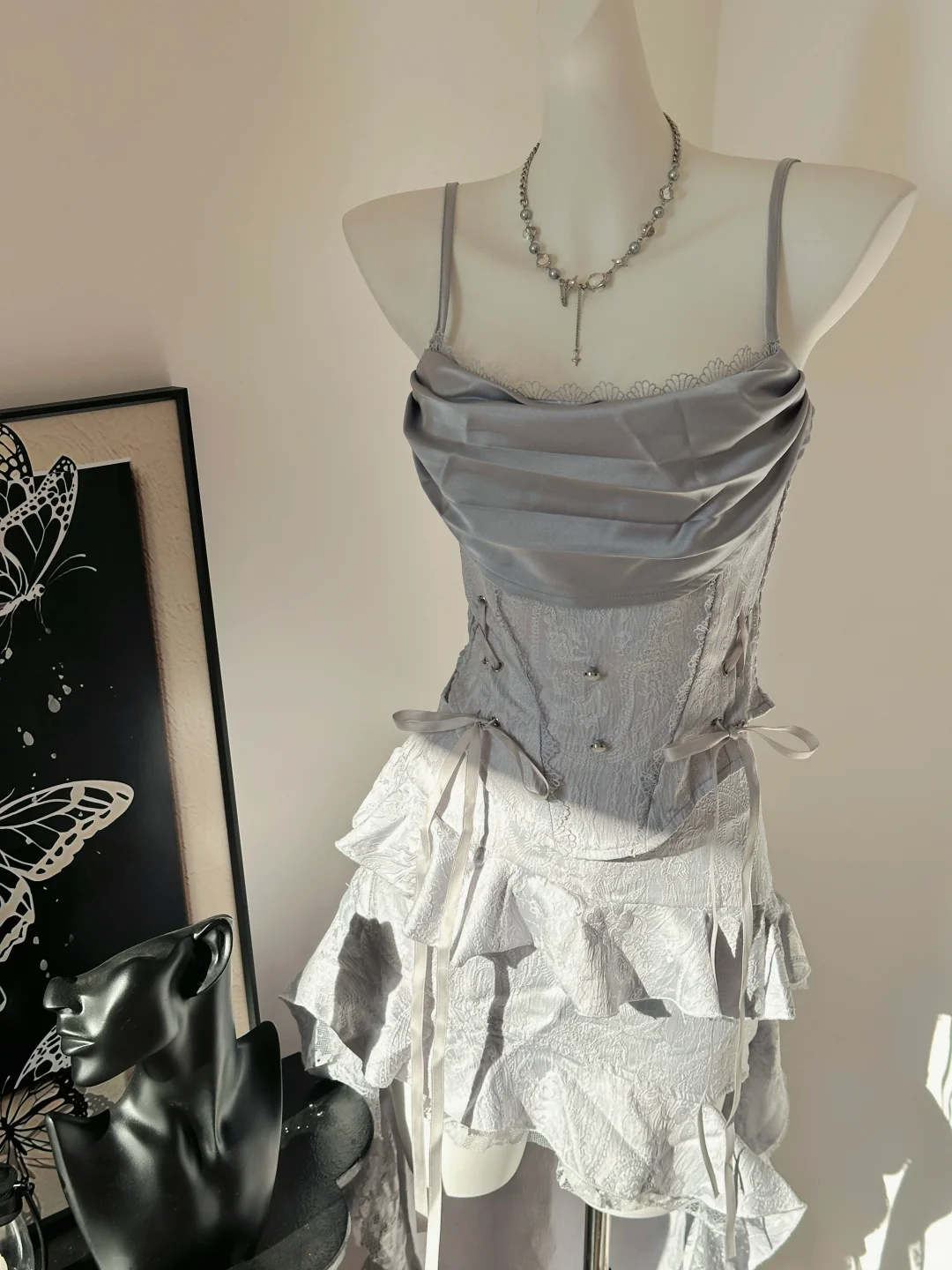 Elegant Spaghetti Straps Ruffles Short 8th Grade Homecoming Dress Short Party Dress