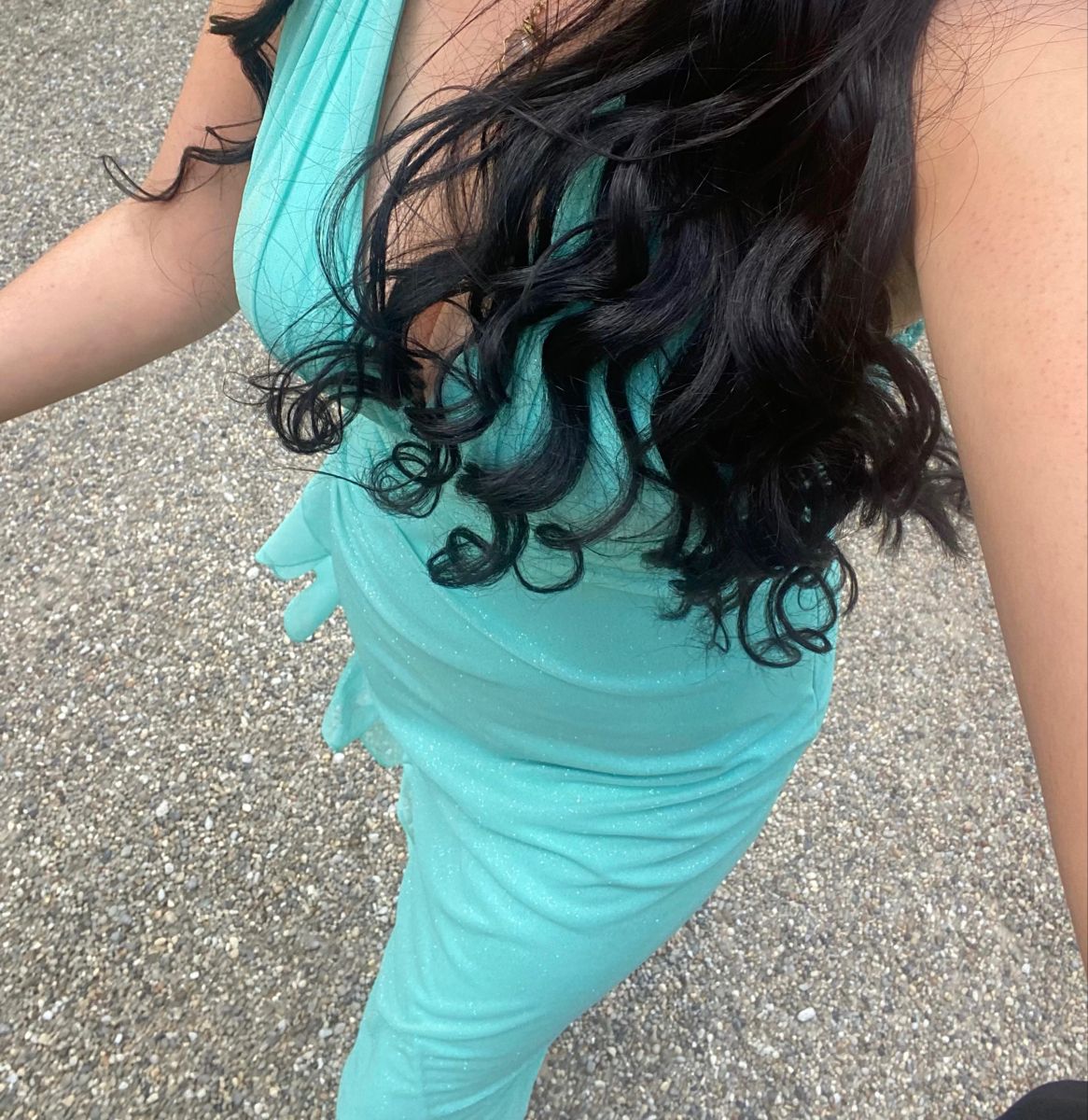 Sexy Mint Green Mermaid Halter Neck Deep V Neck Shimmering Chiffon Long Prom Dress Evening Dress