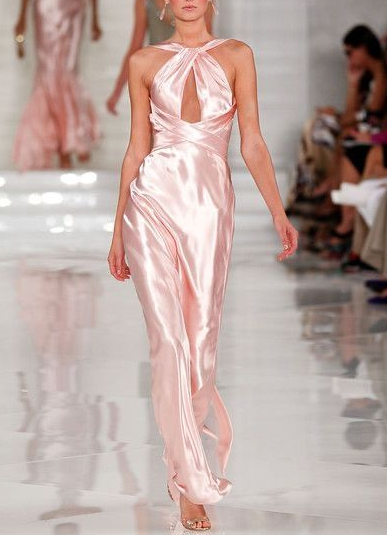 Elegant Pink Satin Long Party Evening Dress,Formal Prom Dress