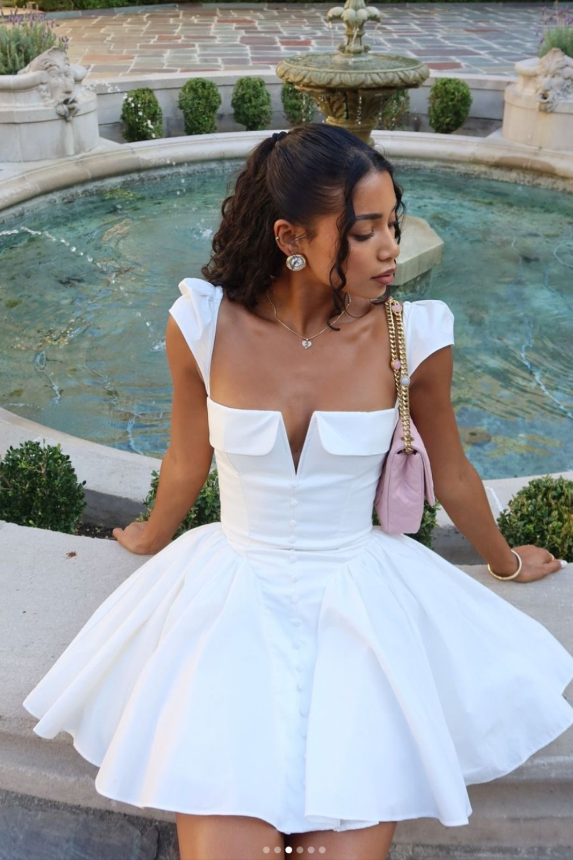 Fashion White Satin A Line Short Prom Dress Formal Graduation Homecoming Dress
