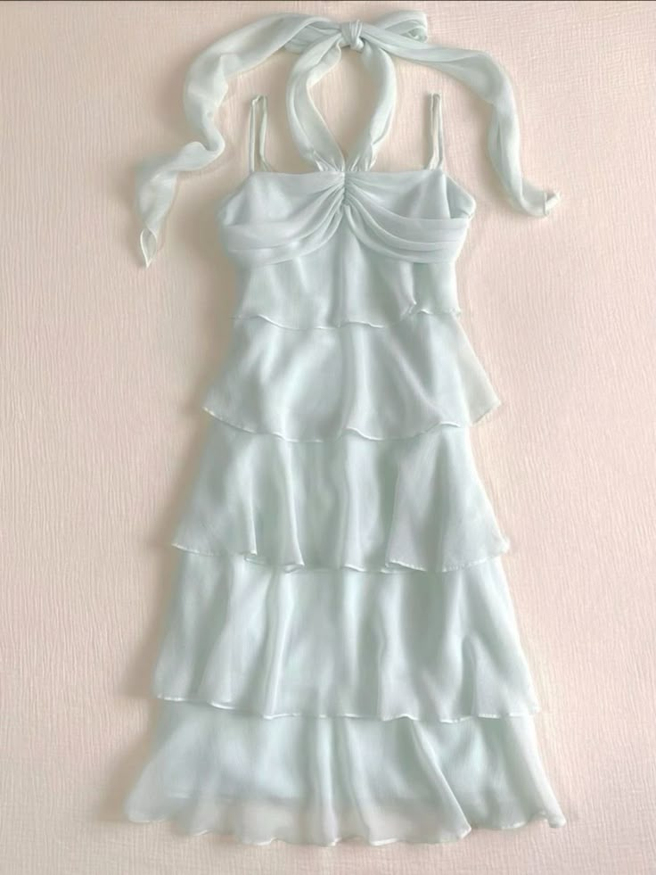 Classy Spaghetti Strap Blue Chiffon Layered Birthday Outfits Short Homecoming Dress